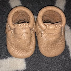 Freshly Picked Moccasins Size 1  Penny Loafers Tan